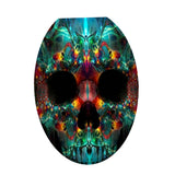 Max Maxb Creative 3D Toilet Stickers Bathroom Decorative Decals Color skull Head