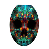 Max Maxb Creative 3D Toilet Stickers Bathroom Decorative Decals Color skull Head