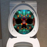Max Maxb Creative 3D Toilet Stickers Bathroom Decorative Decals Color skull Head