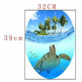 Max Maxb Creative 3D Toilet Stickers Bathroom Decorative Decals Turtle