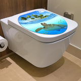 Max Maxb Creative 3D Toilet Stickers Bathroom Decorative Decals Turtle