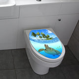 Max Maxb Creative 3D Toilet Stickers Bathroom Decorative Decals Turtle