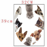 Max Maxb Creative 3D Toilet Stickers Bathroom Decorative Decals Cat Dog