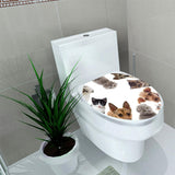 Max Maxb Creative 3D Toilet Stickers Bathroom Decorative Decals Cat Dog