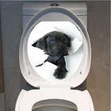 Max Maxb Creative 3D Toilet Stickers Bathroom Decorative Decals Cute Dog