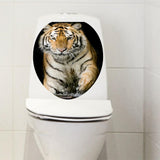 Max Maxb Creative 3D Toilet Stickers Bathroom Decorative Decals Tiger