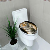 Max Maxb Creative 3D Toilet Stickers Bathroom Decorative Decals Tiger