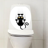 Max Maxb Creative 3D Toilet Stickers Bathroom Decorative Decals Climb Wall Cat