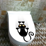 Max Maxb Creative 3D Toilet Stickers Bathroom Decorative Decals Climb Wall Cat