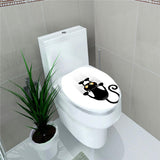 Max Maxb Creative 3D Toilet Stickers Bathroom Decorative Decals Climb Wall Cat