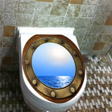 Max Maxb Creative 3D Toilet Stickers Bathroom Decorative Decals Cruise Ship Window