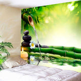 Max 3D Waterproof Tapestry-Landscape Series Bamboo Waterdrop Decor 150x130cm