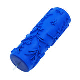 Max 5'' Embossed Paint Roller Sleeve Wall Stencil Brush Flower Pattern Decor #8