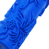 Max 5'' Embossed Paint Roller Sleeve Wall Stencil Brush Flower Pattern Decor #12