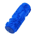 Max 5'' Embossed Paint Roller Sleeve Wall Stencil Brush Flower Pattern Decor #12