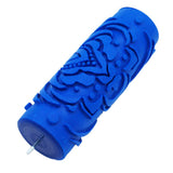 Max 5'' Embossed Paint Roller Sleeve Wall Stencil Brush Flower Pattern Decor #16