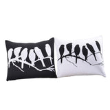 Maxbell 1 Pair Rectangle Couple Throw Pillow Cases Cushion Covers Home Bedroom Decor Bird-50cmx75cm