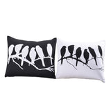 Maxbell 1 Pair Rectangle Couple Throw Pillow Cases Cushion Covers Home Bedroom Decor Bird-50cmx75cm