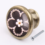 Max Flower Door Knob Cabinet Drawer Closet Cupboard Handle Furniture Hardware 3#