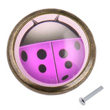 Max Ladybug Pattern Pull Knob Handle for Cabinet Drawer Cupboard Door Box Purple