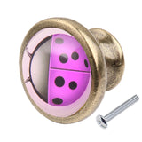 Max Ladybug Pattern Pull Knob Handle for Cabinet Drawer Cupboard Door Box Purple