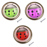 Max Ladybug Pattern Pull Knob Handle for Cabinet Drawer Cupboard Door Box Purple