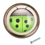 Max Ladybug Pattern Pull Knob Handle for Cabinet Drawer Cupboard Door Box Green