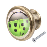 Max Ladybug Pattern Pull Knob Handle for Cabinet Drawer Cupboard Door Box Green