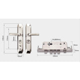 Max Maxb Interior Security Door Handle Mortise Lock Door Lever Handle Lock