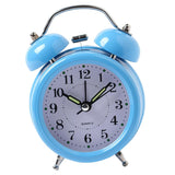 Digital 3D Twin Bell Clock Chime Clock Loud Alarm Clock Battery Power 3inch Blue