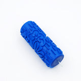 Max 5" Embossed Pattern Painting Roller Brush Tool for Wall DIY Decor Blue  5#