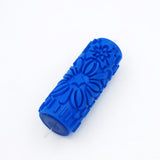 Max 5" Embossed Pattern Painting Roller Brush Tool for Wall DIY Decor Blue  5#