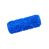 Max 5" Embossed Pattern Painting Roller Brush Tool for Wall DIY Decor Blue  5#