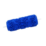 Max 5" Embossed Pattern Painting Roller Brush Tool for Wall DIY Decor Blue  6#
