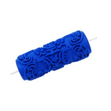 Max 5" Embossed Pattern Painting Roller Brush Tool for Wall DIY Decor Blue  6#