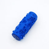 Max 5" Embossed Pattern Painting Roller Brush Tool for Wall DIY Decor Blue  7#