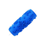Max 5" Embossed Pattern Painting Roller Brush Tool for Wall DIY Decor Blue  7#