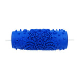 Max 5" Embossed Pattern Painting Roller Brush Tool for Wall DIY Decor Blue  8#