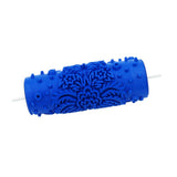 Max 5" Embossed Pattern Painting Roller Brush Tool for Wall DIY Decor Blue  8#
