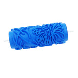 Max 5" Embossed Pattern Painting Roller Brush Tool for Wall DIY Decor Blue  13#