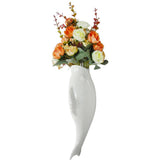 Maxbell Fish Ceramic Wall Hanging Plant Vase Mural For Hotel Cafe Decoration Style C
