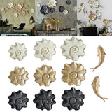 Maxbell Resin Wall Decoration Ornament for Home Wall Decor Beige Lotus Leaf S