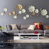 Maxbell Resin Wall Decoration Ornament for Home Wall Decor Beige Lotus Leaf S