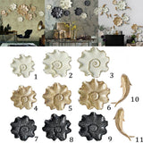Maxbell Resin Wall Decoration Ornament for Home Wall Decor Beige Lotus Leaf S