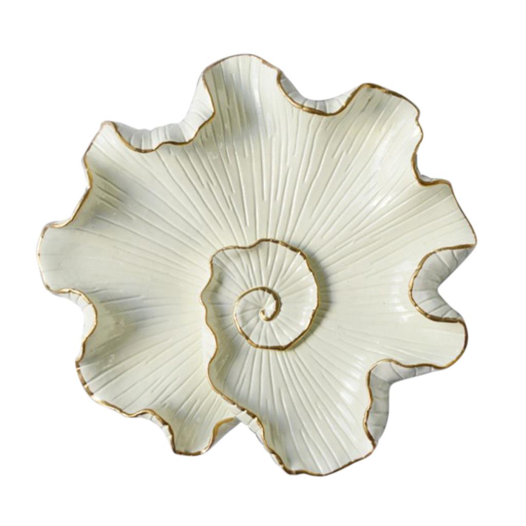 Maxbell Resin Wall Decoration Ornament for Home Background Decor Beige Lotus Leaf M
