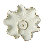 Maxbell Resin Wall Decoration Ornament for Home Background Decor Beige Lotus Leaf M