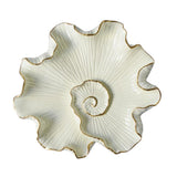 Maxbell Resin Wall Decoration Ornament for Home Background Decor Beige Lotus Leaf M