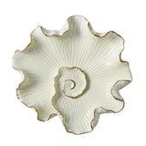 Maxbell Resin Wall Decoration Ornament for Home Background Decor Beige Lotus Leaf M