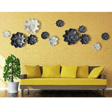 Maxbell Resin Wall Decoration Ornament for Home Background Decor Beige Lotus Leaf M