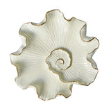 Maxbell Resin Wall Decoration Ornament for Home Background Decor Beige Lotus Leaf M